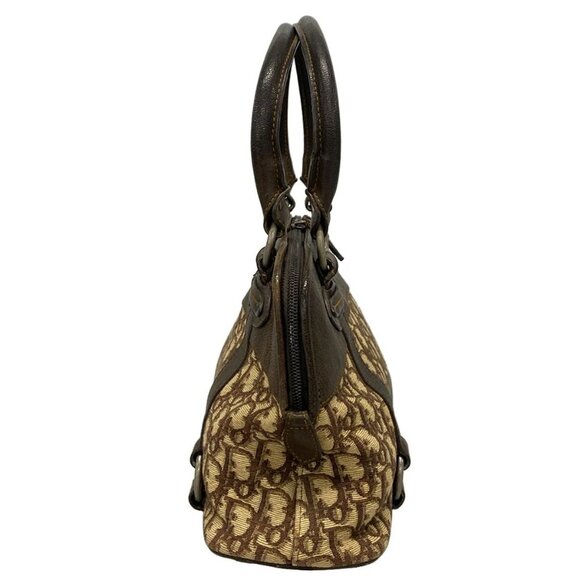 Auth DIOR/ChristianDior Vintage Traveler - Beige Dark Brown Jacquard Leather - Picture 4 of 16